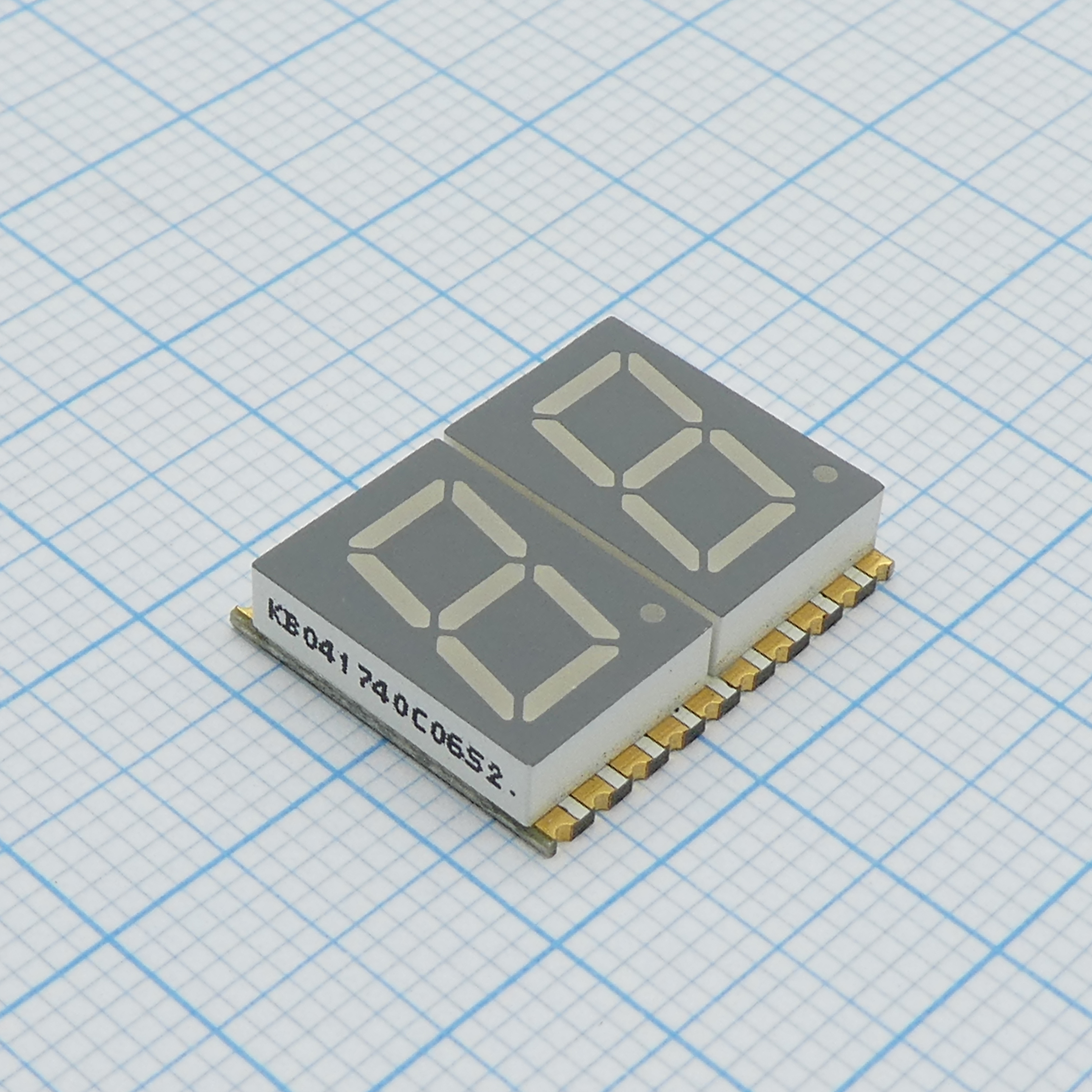 2-х разрядный сегментный индикатор smd 10,16мм/оранжевый/601нм/12-41.2мкд/ОК