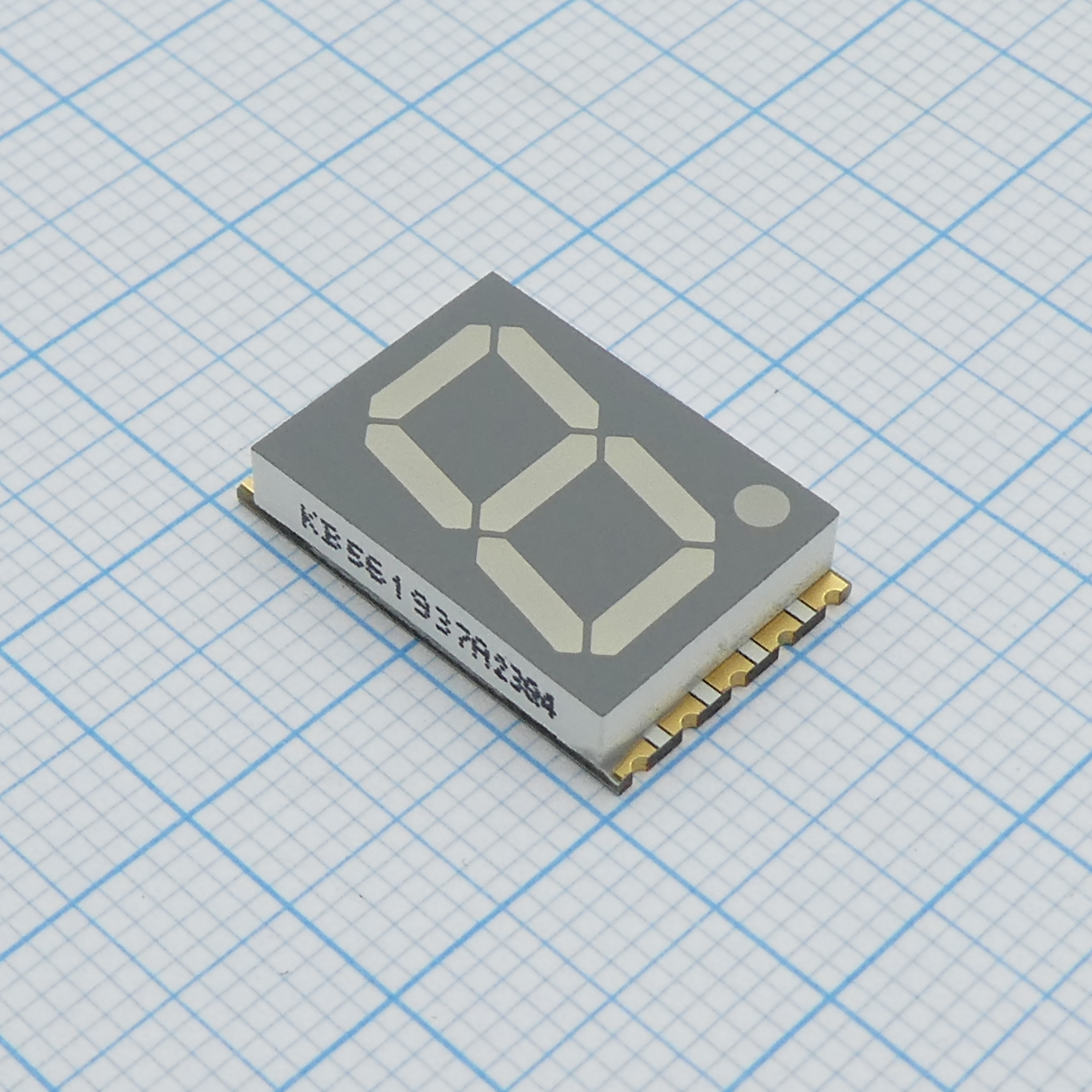 1 разрядный сегментный индикатор smd 14,22мм/зеленый/570нм/2.2-4.6мкд/ОА