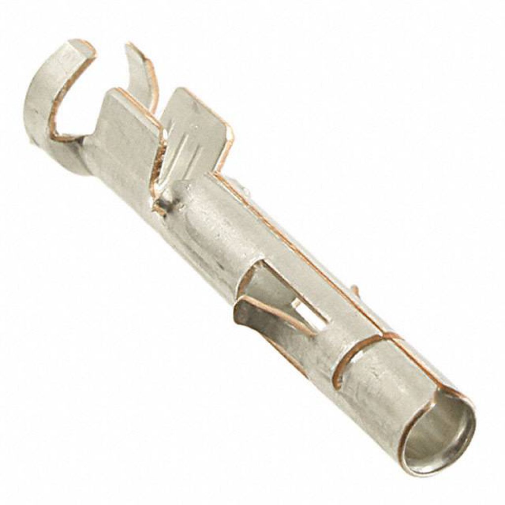 Контакт-гнездо Mini-Universal MATE-N-LOK; Ток: 13 А; Напряжение: 600 В; Монтаж: Обжим; Провод AWG: 1