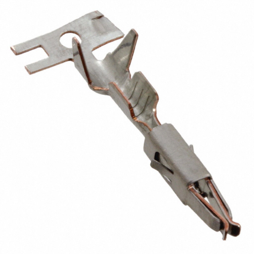Контакт разъема Mini-Universal MATE-N-LOK; Тип: Контакт розетки; Ток: 13 А; Напряжение: 600 В; Монтаж: Обжим; Провод 0.5...