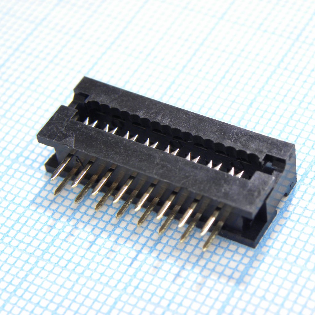 FDC разъем для шлейфа на плату 16pin(2x8), шаг 2.54мм