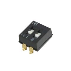 Переключатель DIP Switches; Конфигурация: SPST; Контакты: 2; Шаг: 2.54