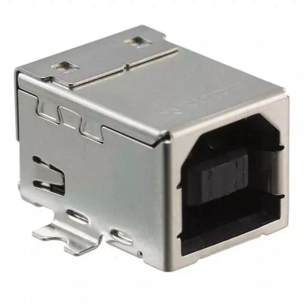Разъем USB тип B, USB 2.0, розетка, 4 вывод(-ов), Поверхностный Монтаж, Прямой Угол
