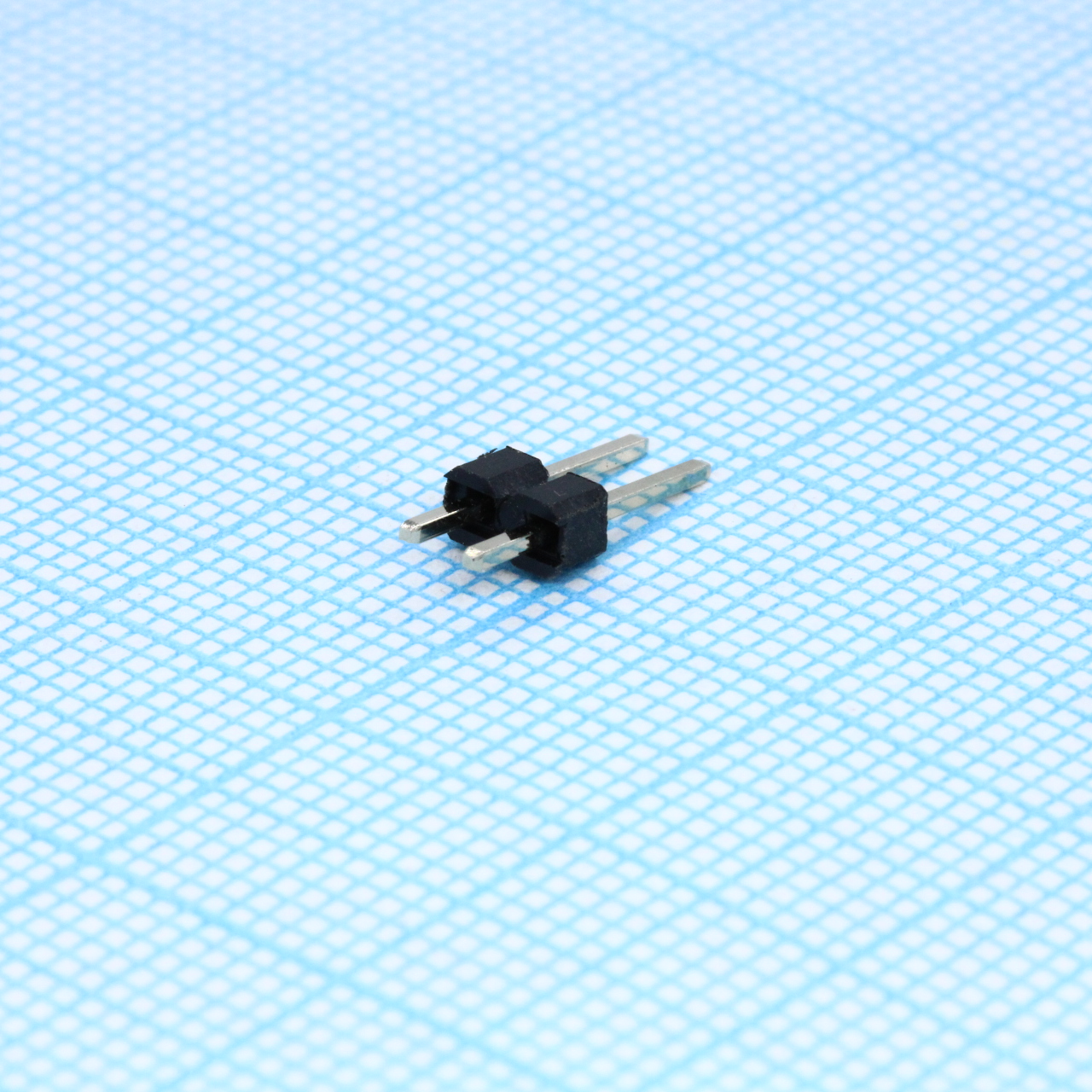 Соединитель штыревой, вилка на плату однорядная прямая 2pin(1x2), шаг 2.54мм
