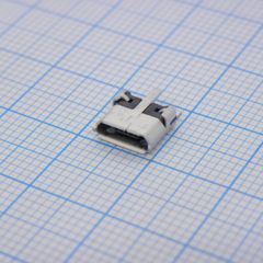 Разъем Micro USB тип B, USB 2.0, розетка, 5 вывод(-ов), Поверхностный Монтаж, Вертикальный