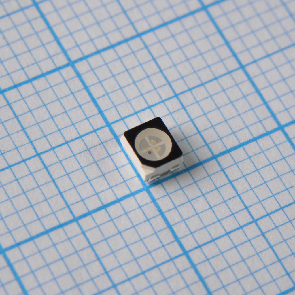 Светодиод smd 3,5х2,8мм/красный/625нм/200мкд - зеленый/520нм/800мкд - синий/470нм/250мкд/прозрачный/120°