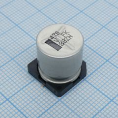 Конденсатор алюминиевый электролитический 470мкФ 35В 20% Low ESR 1100мА SMD12.5x13.5мм