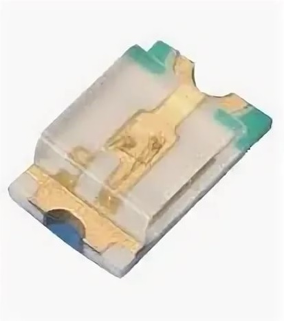 Светодиод smd 1,6х0,8мм/зеленый/570нм/12,5мкд/прозрачный/130°