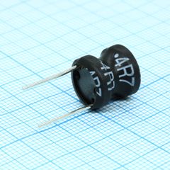 Индуктивность проволочная, радиальная, на ферритовом сердечнике 4.7uH 20% 1KHz 100Q-Factor Ferrite 4.7A 9mOhm DCR RDL Bag