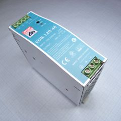 AC-DC, 120Вт, вход 90…264V AC, 47…63Гц /127…370В DC, выход 48В/2.5A, рег. вых 48…55В, изоляция 3000В AC, в кожухе на DIN-рейку 40х125.2х102мм, -20…+60°С