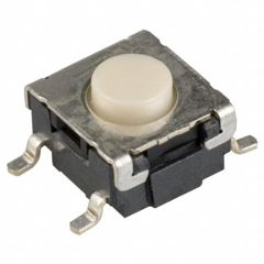 Кнопка тактильная миниатюрная SMD (6*6*4.3 - 3.4мм+толкатель 0.9мм) 1.57N(160гр) 0.05A 24В 5000000циклов лента на катушке