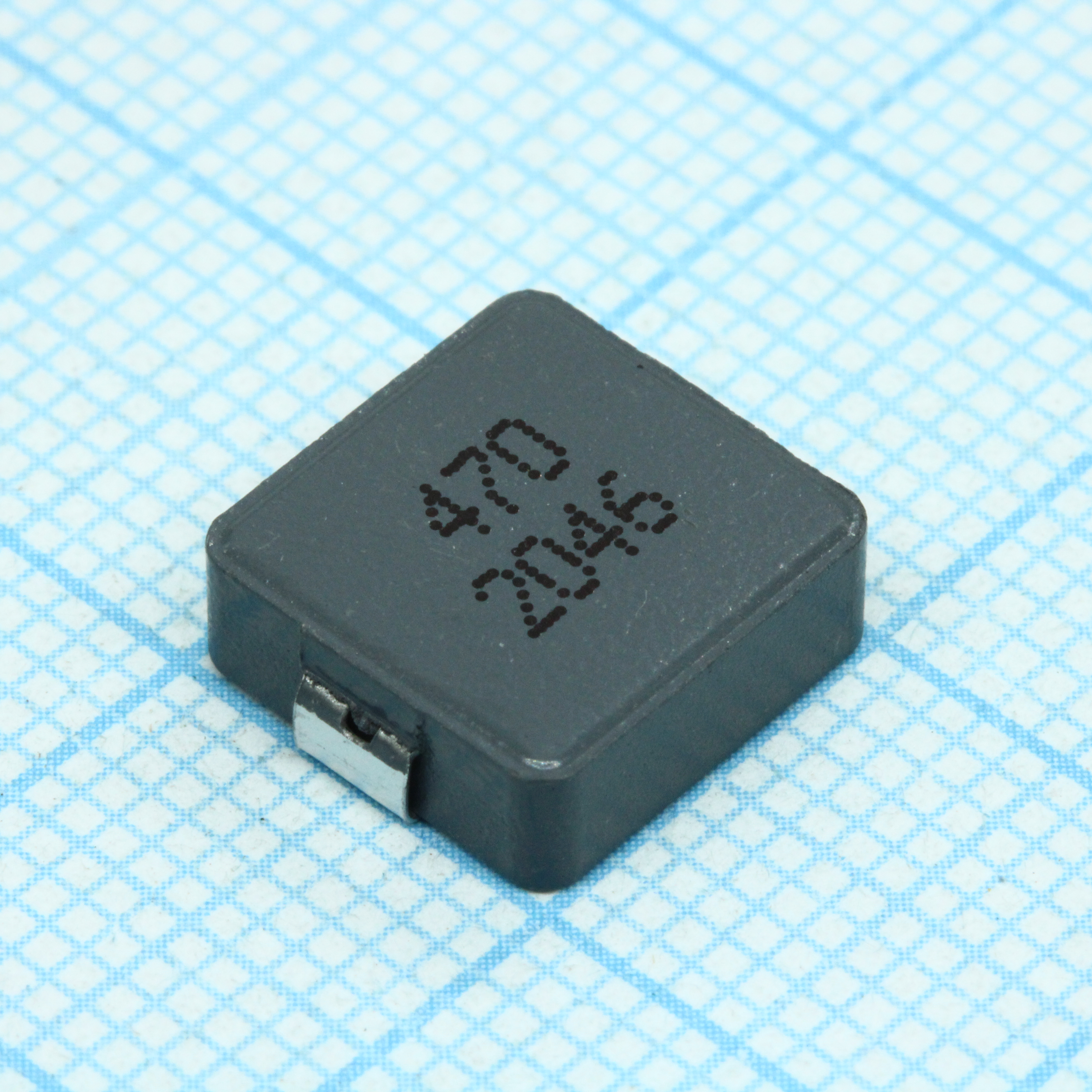 SMD индуктивность проволочная, на ферритовом сердечнике, экранированная 47uH 20% 100KHz 20Q-Factor Carbonyl Powder 3A 167mOhm