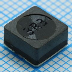 Катушка индуктивности силовая проволочная экранированная 3.3мкГн ±30% 10кГц 9.8Q-Фактор феррит 3.5A 20мОм по постоянному току лента на катушке