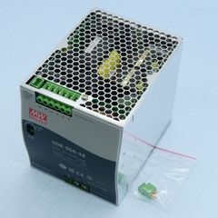 Преобразователь AC-DC на DIN-рейку  960Вт, ККМ, выход 48В/20A, рег. вых 48…55В, вход 180…264В AC, 47…63Гц/254...370В DC, изоляция 3000В AC, в кожухе  110х125.2х150мм, -30…+70°С