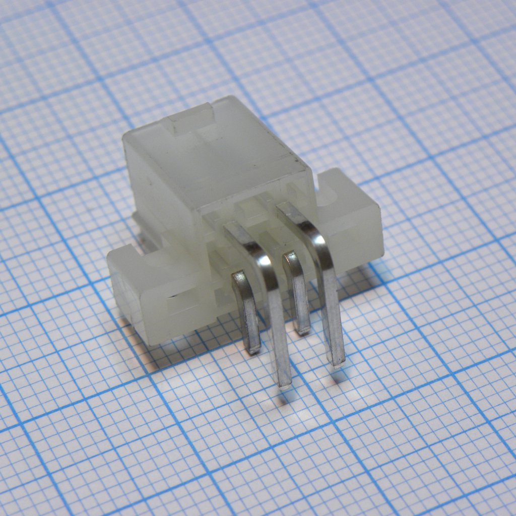 Разъем питания (с контактами) Mini-Fit, 4pin, вилка на плату угловая под винты, шаг 4,2мм