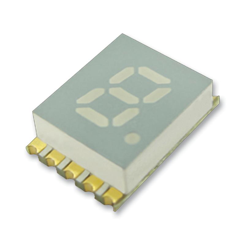 1 разрядный сегментный индикатор smd 5,08мм/зеленый/568нм/1.9-10мкд/ОК
