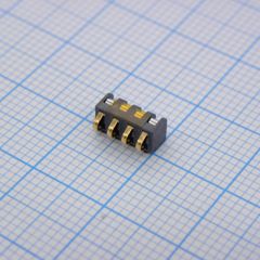 Conn Battery HDR 4 POS 2mm Solder RA SMD 4 Terminal 1 Port T/R