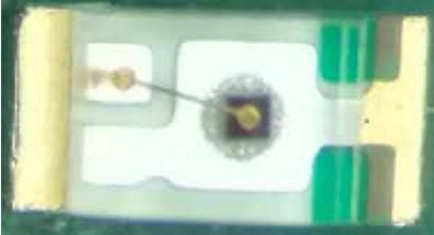 Светодиод smd 1,6х0,8мм/зеленый/570нм/20-35мкд/1.7-2.3v,  If=10mA/прозрачный/130°