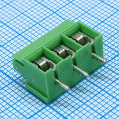 шаг: 5.00мм, пров: 2.50мм.кв, 300V, 16A, 3 конт., винт верт., h=10.00мм