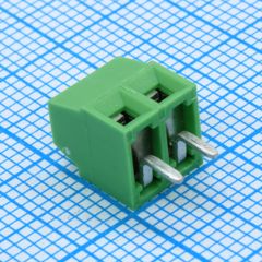 шаг: 3.50мм, пров: 1.50мм.кв, 300V, 12A, 2 конт., винт верт., h=8.50мм