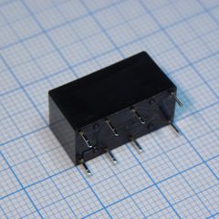 Relay; DPDT; Monostable; 2A; 250VAC/220DC Cntct Rtg; 5VDC Coil Rtg; PCB Mnt; Thru-Hole