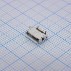 Разъем Micro USB тип B, USB 2.0, розетка, 5 вывод(-ов), Поверхностный Монтаж, Прямой Угол