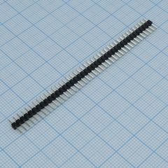 Соединитель штыревой, вилка на плату однорядная прямая 40pin(1x40), шаг 2.00мм