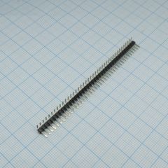 Соединитель штыревой, вилка на плату однорядная угловая 40pin(1x40), шаг 2.00мм