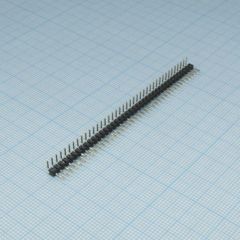 Соединитель штыревой, вилка на плату однорядная угловая 40pin(1x40), шаг 2.00мм