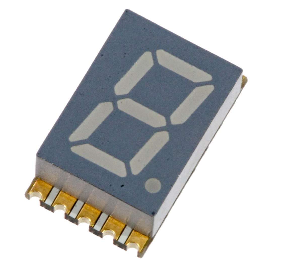1 разрядный сегментный индикатор smd 7,62мм/зеленый/570нм/1.4-3.1мкд/ОА