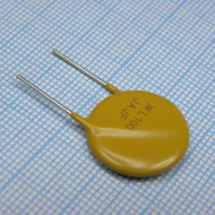Самовосстанавливающийся предохранитель PTC 1A(hold) 2A(trip) 240VDC/240VAC 2.9W 21s 0.218Ohm, 18.7 X 5.1mm, радиальные прямые выводы, россыпью