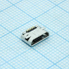 Разъем Micro-USB B без фланца для поверностного монтажа