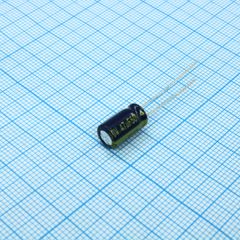 Конденсатор алюминиевый электролитический ● Low impedance 47мкФ 50В  ±20% (6.3 х 11.2мм) радиальные выводы 2.5мм 260мА 1000час 105°С автомобильного применения россыпь