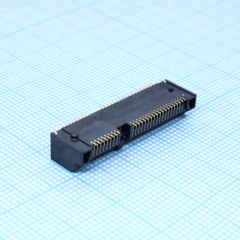 Слот 52 контакта, 0,8мм.  толщина карты 1мм  для монтажа на плату (mini PCI-Е)