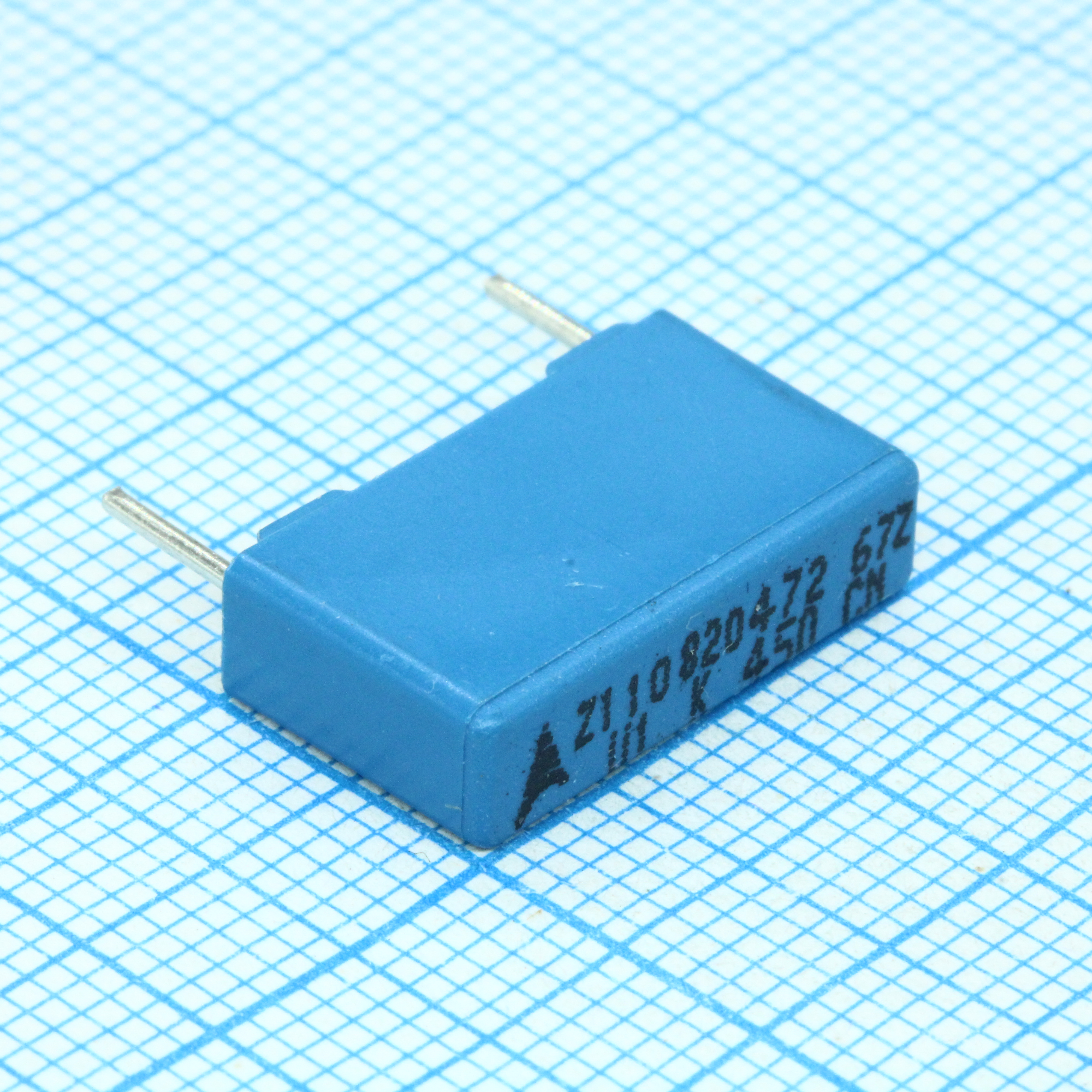 Конденсатор металлоплёночный полипропиленовый 0.1 мкФ 450VDC/220VAC 10% 18x5x10.5мм, mm:15