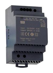 DC-DC, 60Вт, вход 18…75 В DC, выход 5В/12А, изоляция 4000В DC, в кожухе на DIN-рейку, 52.5х90х54.5мм, -40...+85°С
