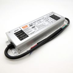 AC-DC, 240Вт, IP67, вход 100…305В AC, 47…63Гц/142…431В DC, ККМ, выход 12...24В/10А, изоляция 3750В AC, в кожухе 244х71х37.5мм, -40…+85°С (корпус), DALI димминг, с проводом заземления