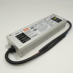 AC-DC, 241.5Вт, IP67, вход 100…305В AC, 47…63Гц/142…431В DC, ККМ, выход 57...115В/2100мА, изоляция 3750В AC, в кожухе 244х71х37.5, -40…+85°С (корпус), с проводом заземления