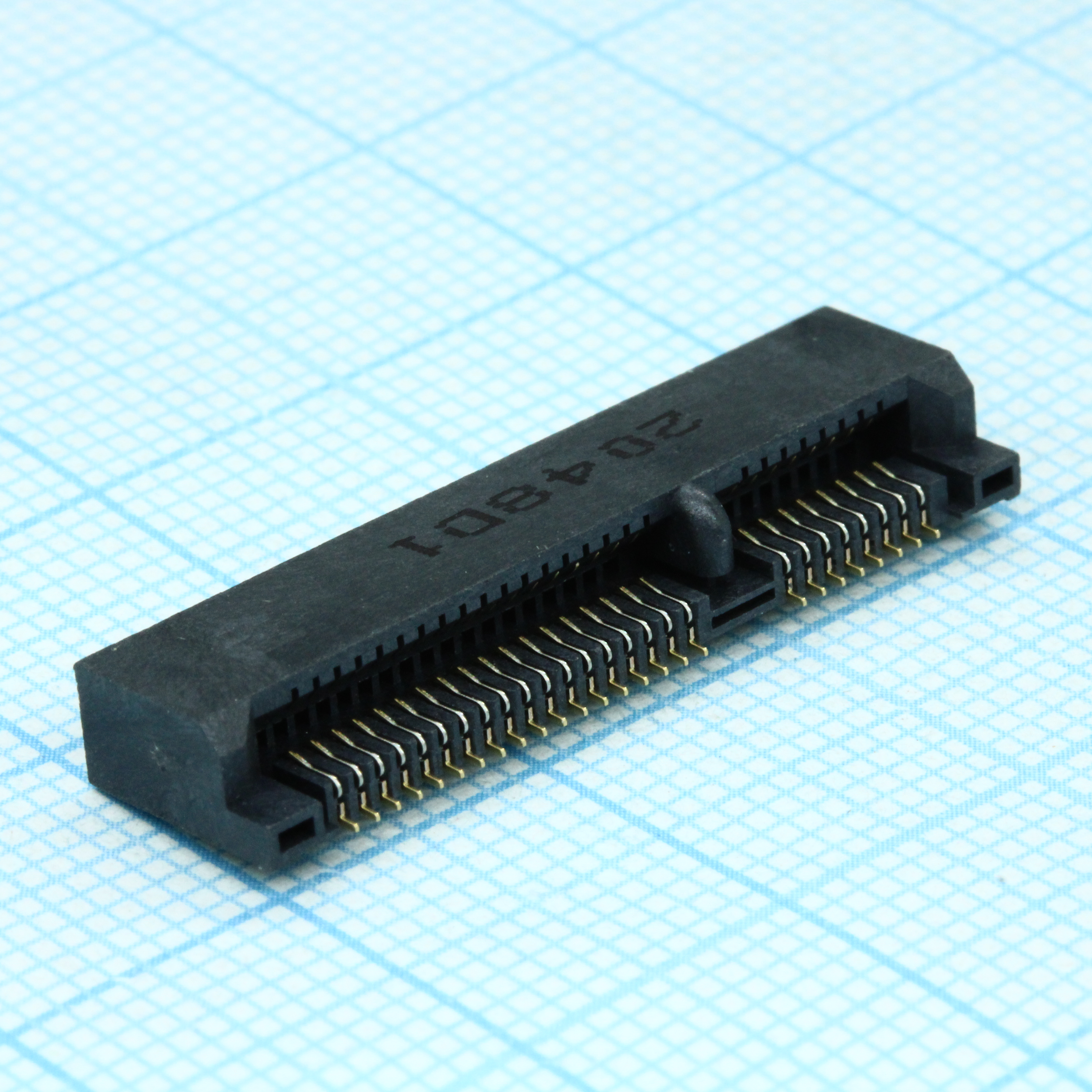 Слот Mini PCI Express Card 52 контакта угловой для поверхностного монтажа лента на катушке