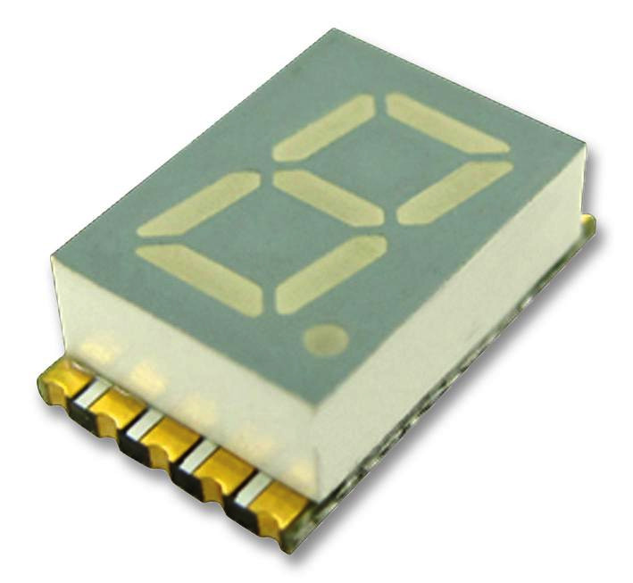1 разрядный сегментный индикатор smd 7,62мм/красный/630нм/3.6-6.4мкд/ОА