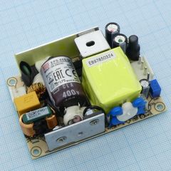 AC-DC, 65Вт, вход 80…264V AC, 47…63Гц, выход 24В/2.71A, рег. вых 22.8…27.6В, изоляция 3000В AC, открытая плата 76.2х50.8х24мм, -30…+70°С