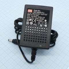 AC-DC, 18Вт, вход 85...264B AC 47...63 Гц,, выход 48B/0.375A, изоляция 3000В AC, 79x54x33мм, -30...+70°С, выходной разъем 11, диам. 5.5х2.1мм