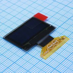 OLED 0.96"графический, 128х64, COG, белый,  контроллер SSD1306BZ, VDD 3В, -40 ... -80 С