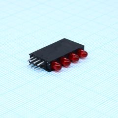 Светодиодный модуль 4LEDх3мм/красный/617нм/12-30мкд/40°