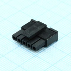 Корпус разъема, однорядный, Серия Micro-Fit 3.0, розетка, 5 вывод(-ов), 3 мм
