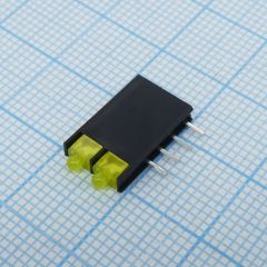 Светодиодный модуль 2LEDх1,8мм/желтый/588нм/4-8мкд/70°