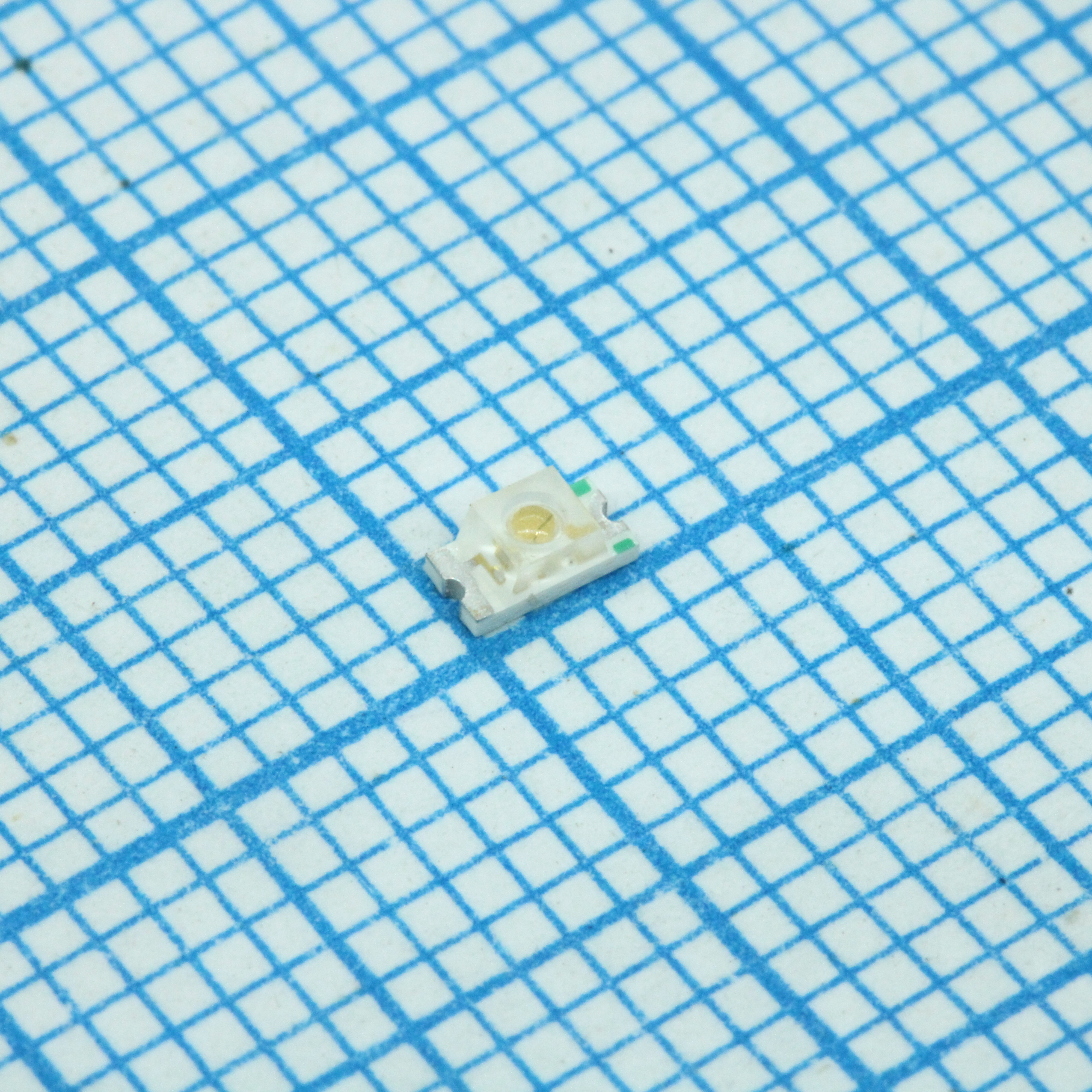 Светодиод smd 3х1,5мм/зеленый/525нм/1000-1500мкд/прозрачный/50°