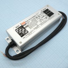 AC-DC, 74.6Вт, IP65, вход 100…305В AC, 47…63Гц/142…431В DC, ККМ, выход 35…71В/1050мА, изоляция 3750В AC, в кожухе 180х63х35.5, -40…+85°С (корпус), рег. выхода