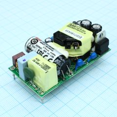 AC-DC med, 31.2Вт, вход 80...264В AC 47...440 Гц, выход 24В/1.3А, изоляция 4000В AC, на плате 65.5х35х23мм, -40...+85°C