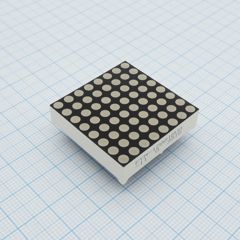 Матричный индикатор 32мм/8x8/янтарный/610нм/40-150мкд/ОА